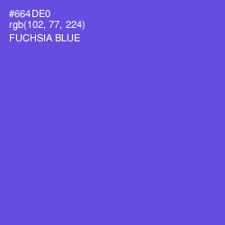 #664DE0 - Fuchsia Blue Color Image