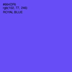 #664DF6 - Royal Blue Color Image