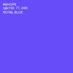 #664DF9 - Royal Blue Color Image