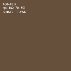 #664F3B - Shingle Fawn Color Image