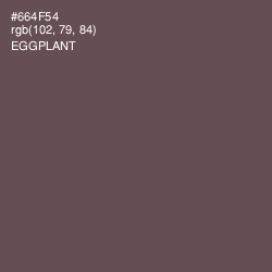 #664F54 - Eggplant Color Image