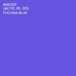 #6653DF - Fuchsia Blue Color Image