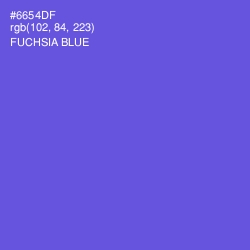 #6654DF - Fuchsia Blue Color Image