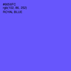 #6656FC - Royal Blue Color Image