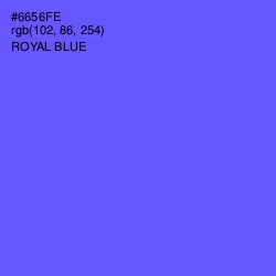 #6656FE - Royal Blue Color Image
