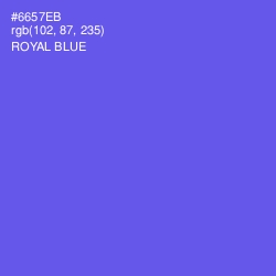#6657EB - Royal Blue Color Image