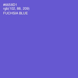 #6658D1 - Fuchsia Blue Color Image
