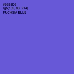 #6658D6 - Fuchsia Blue Color Image