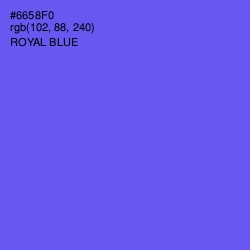 #6658F0 - Royal Blue Color Image