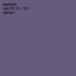 #665B7A - Smoky Color Image