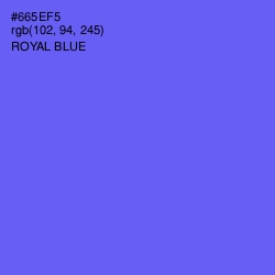 #665EF5 - Royal Blue Color Image