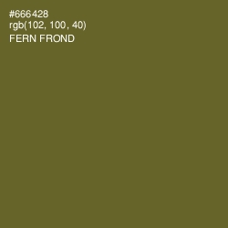 #666428 - Fern Frond Color Image