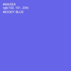 #6665EA - Moody Blue Color Image