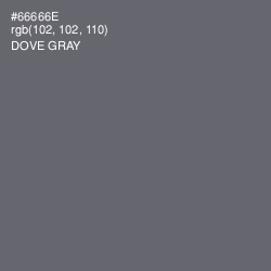 #66666E - Dove Gray Color Image