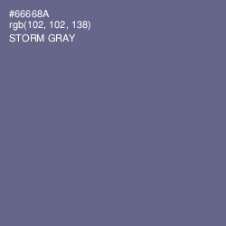 #66668A - Storm Gray Color Image