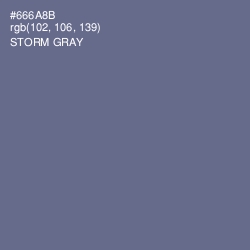 #666A8B - Storm Gray Color Image