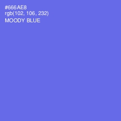 #666AE8 - Moody Blue Color Image