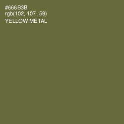 #666B3B - Yellow Metal Color Image