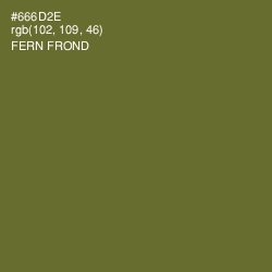 #666D2E - Fern Frond Color Image