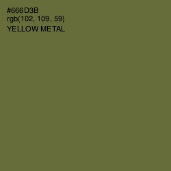 #666D3B - Yellow Metal Color Image