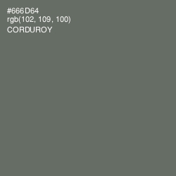 #666D64 - Corduroy Color Image