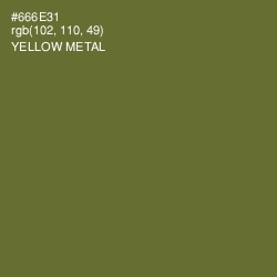 #666E31 - Yellow Metal Color Image