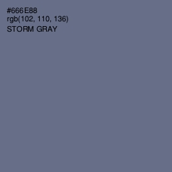 #666E88 - Storm Gray Color Image