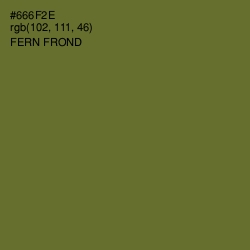 #666F2E - Fern Frond Color Image