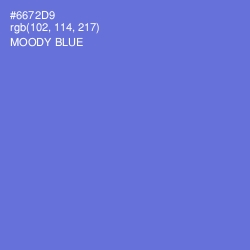 #6672D9 - Moody Blue Color Image