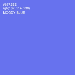 #6672EE - Moody Blue Color Image