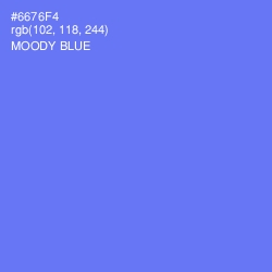 #6676F4 - Moody Blue Color Image