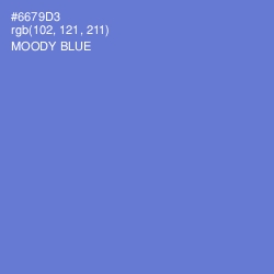 #6679D3 - Moody Blue Color Image