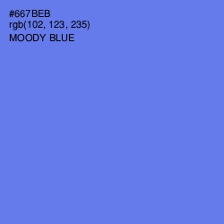 #667BEB - Moody Blue Color Image