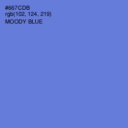 #667CDB - Moody Blue Color Image