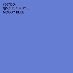 #667DD4 - Moody Blue Color Image