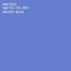 #667ECD - Moody Blue Color Image