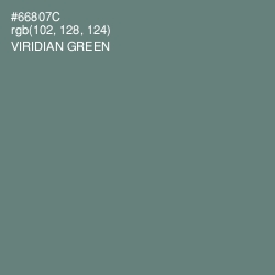 #66807C - Viridian Green Color Image
