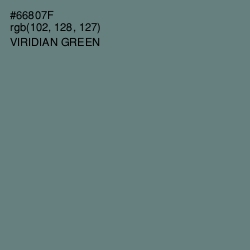 #66807F - Viridian Green Color Image