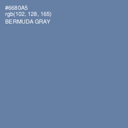 #6680A5 - Bermuda Gray Color Image