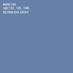 #6681A8 - Bermuda Gray Color Image