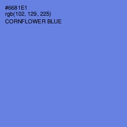 #6681E1 - Cornflower Blue Color Image