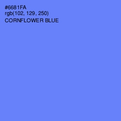 #6681FA - Cornflower Blue Color Image