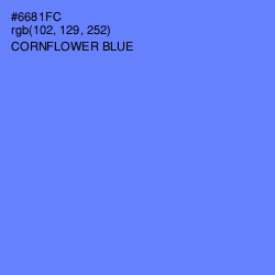 #6681FC - Cornflower Blue Color Image