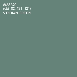 #668379 - Viridian Green Color Image