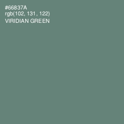 #66837A - Viridian Green Color Image