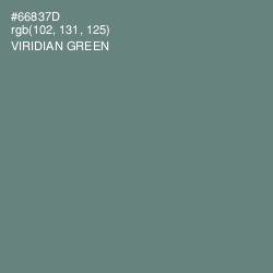 #66837D - Viridian Green Color Image