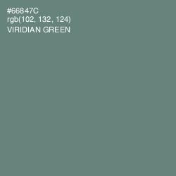 #66847C - Viridian Green Color Image