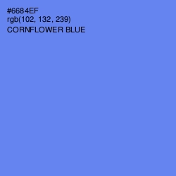 #6684EF - Cornflower Blue Color Image