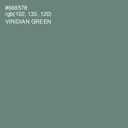 #668578 - Viridian Green Color Image