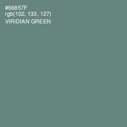 #66857F - Viridian Green Color Image